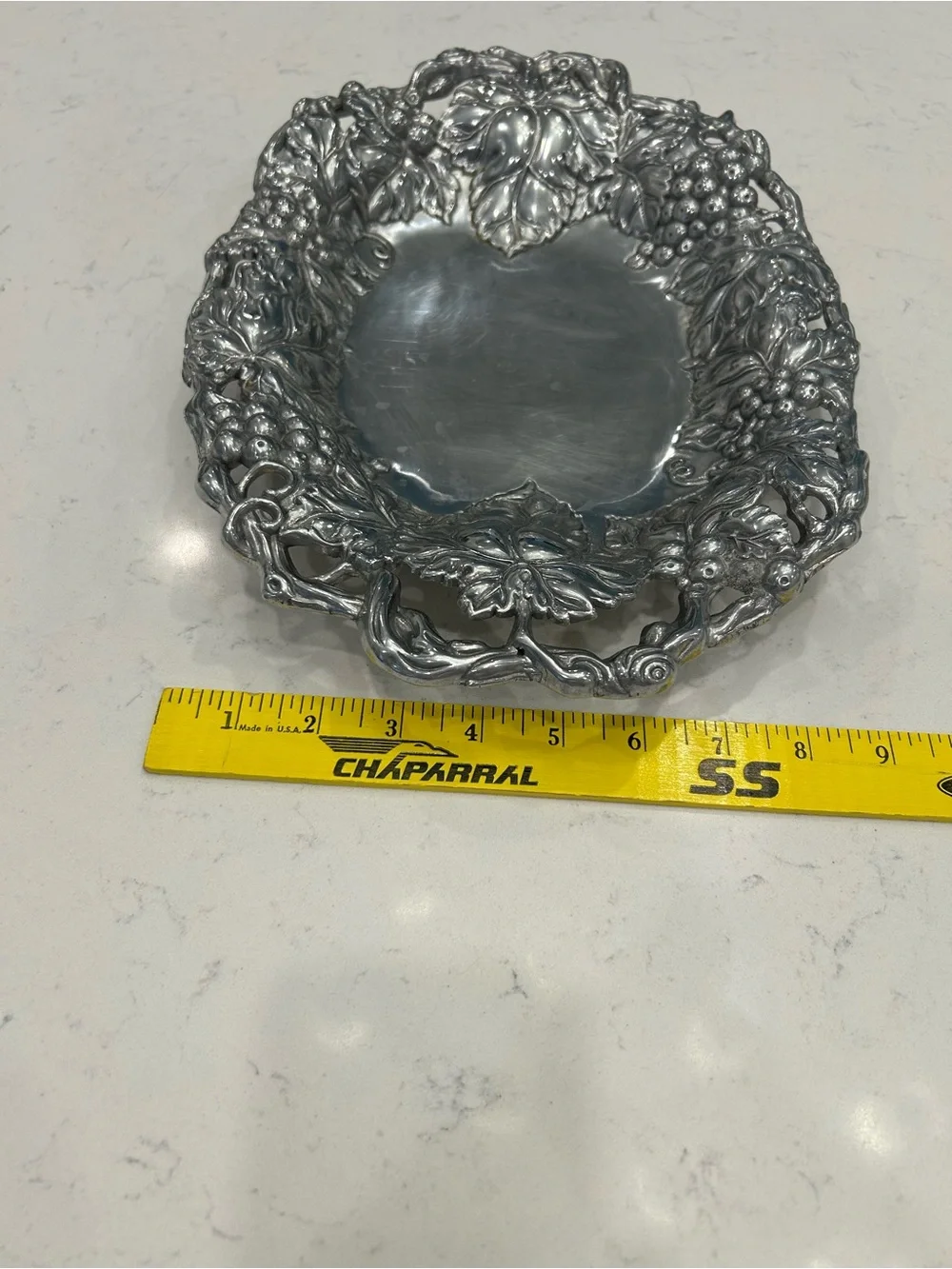 Arthur Court Silver-Tone Grape Motif Serving Tray